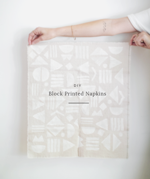 diy block printed napkins | almost makes perfect