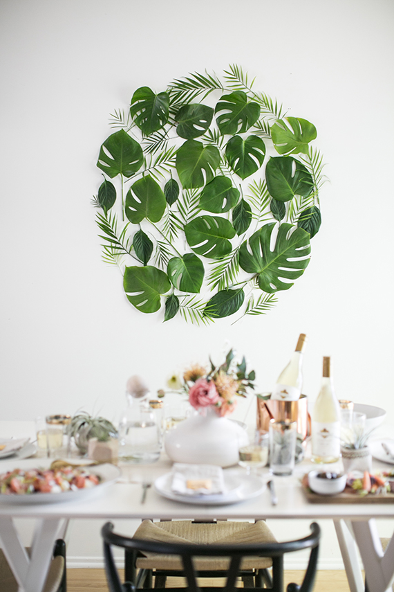 diy leaf backdrop | almost makes perfect