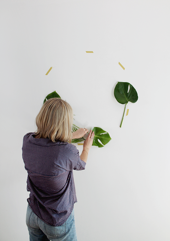 diy leaf backdrop | almost makes perfect