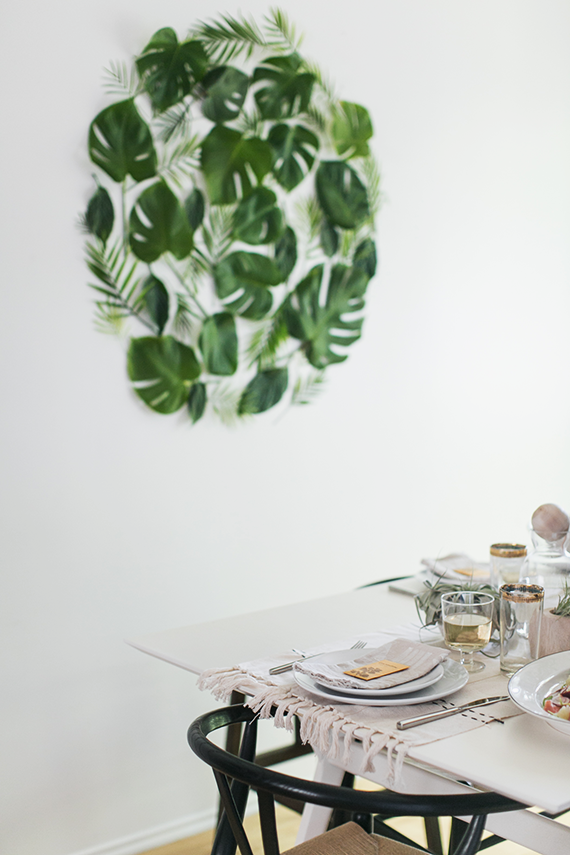 diy leaf backdrop | almost makes perfect