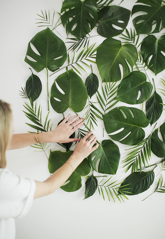 diy leaf backdrop | almost makes perfect