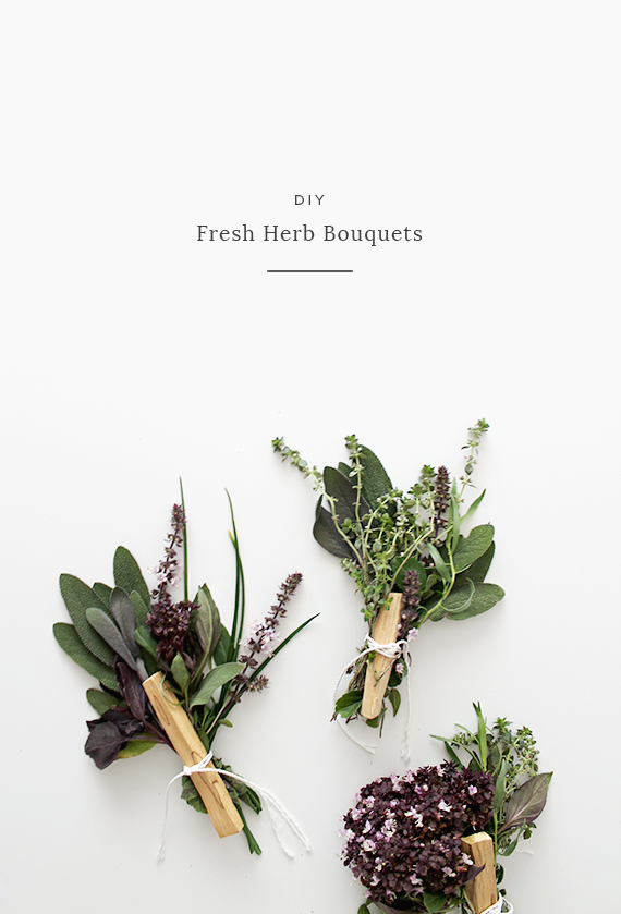 diy fresh herb bouquet | almost makes perfect