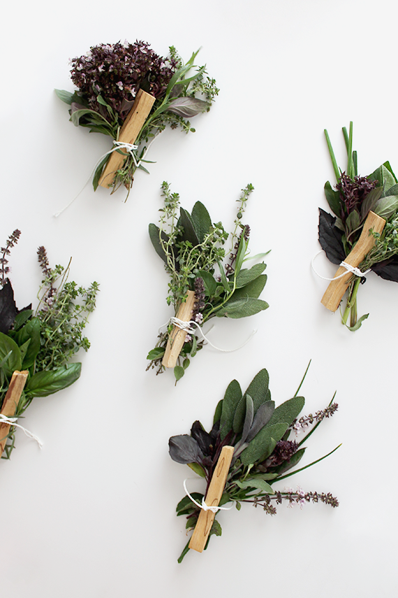 diy fresh herb bouquets | almost makes perfect