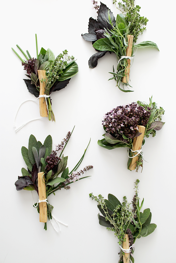 diy fresh herb bouquets |  almost makes perfect