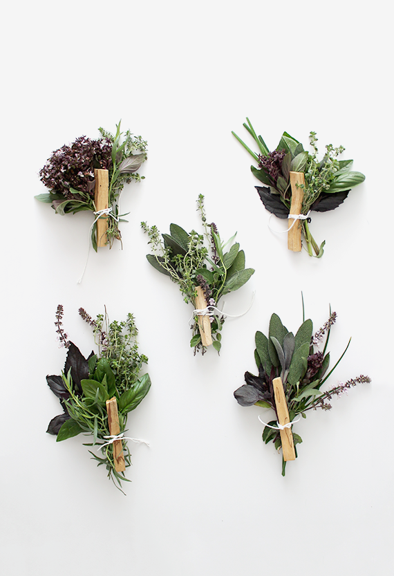 diy fresh herb bouquets | almost makes perfect