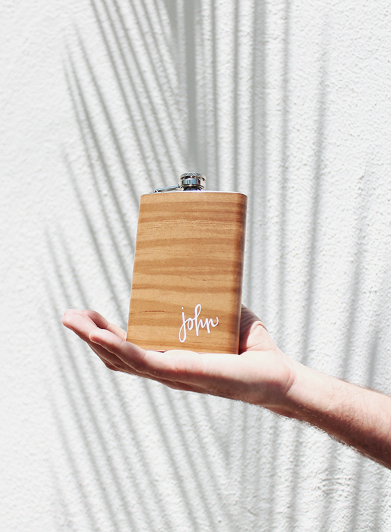 diy wood grain flask | almost makes perfect