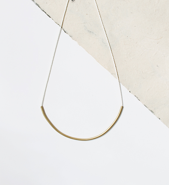 diy brass curve necklace | almost makes perfect