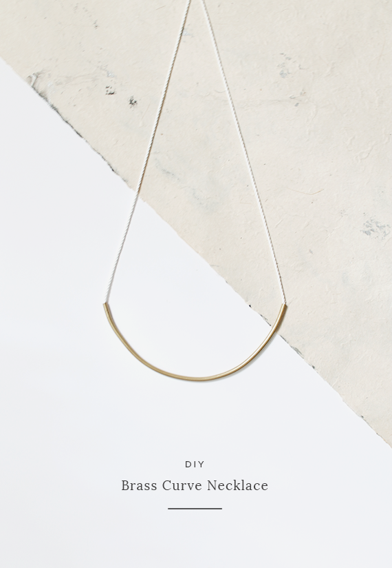 diy brass curve necklace | almost makes perfect