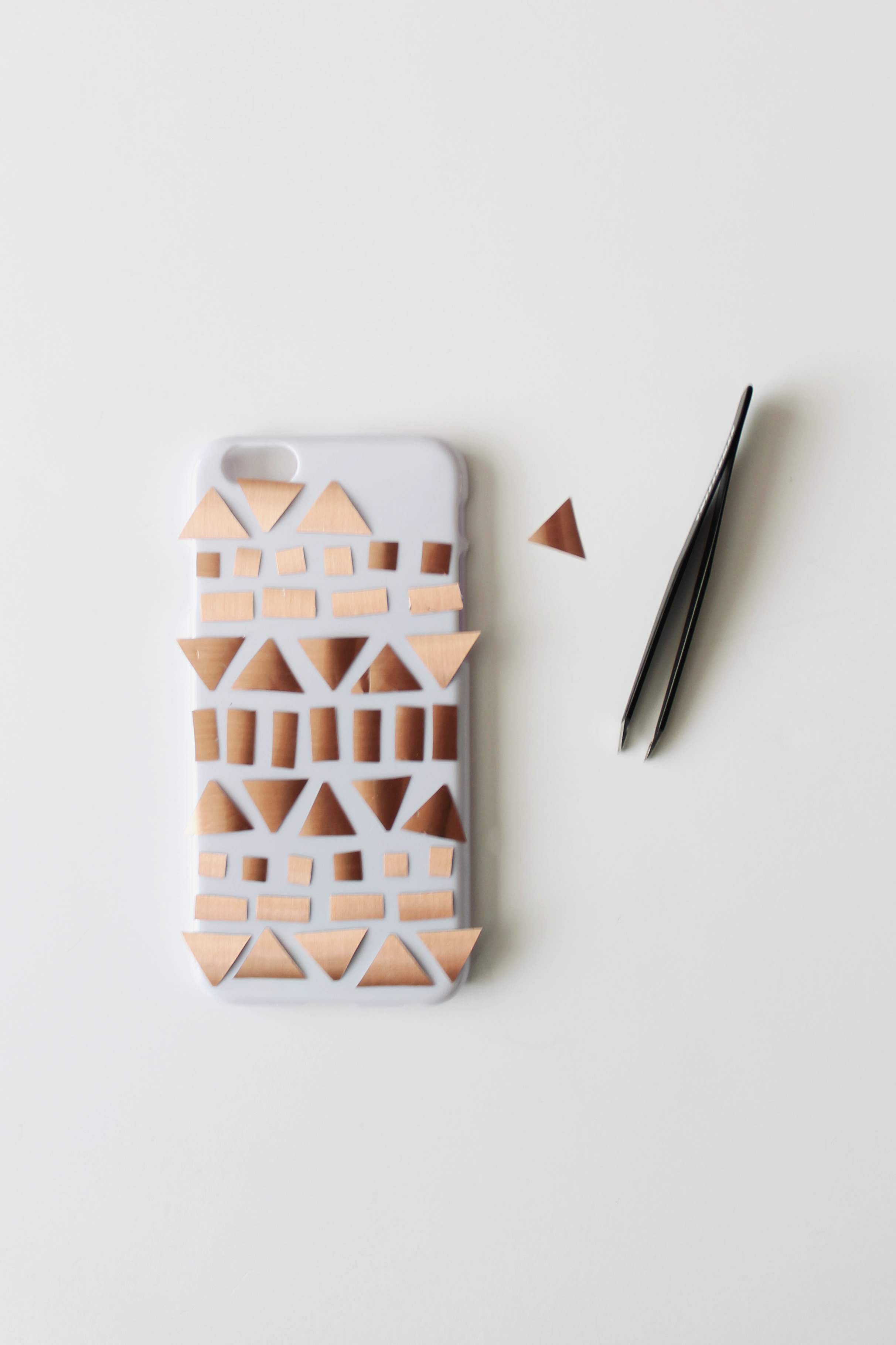 diy copper patterned phone case | almost makes perfect