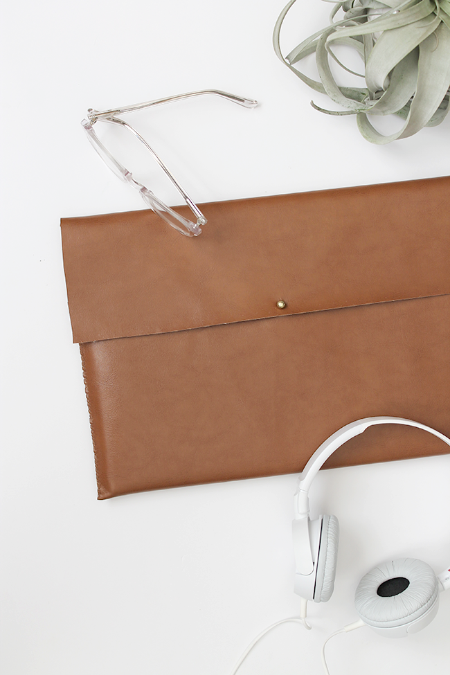 diy easy leather laptop case | almost makes perfect