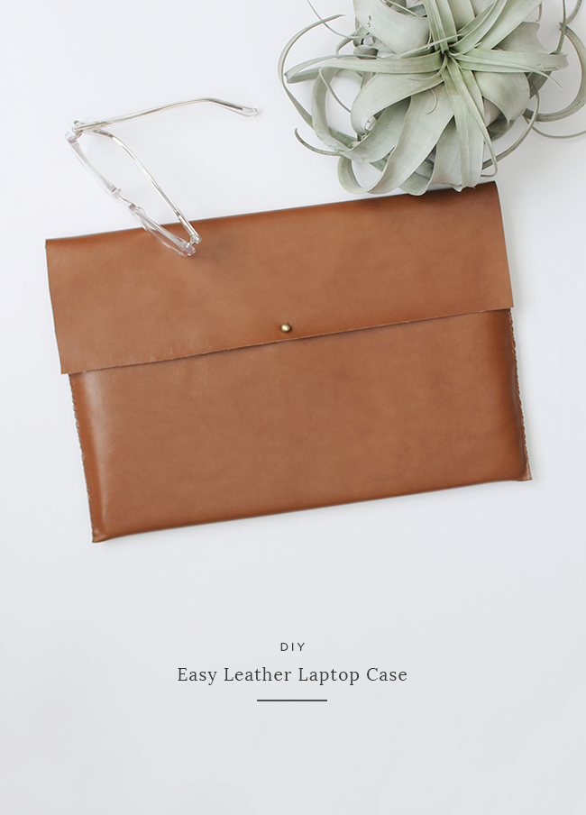 diy easy leather laptop case | almost makes perfect