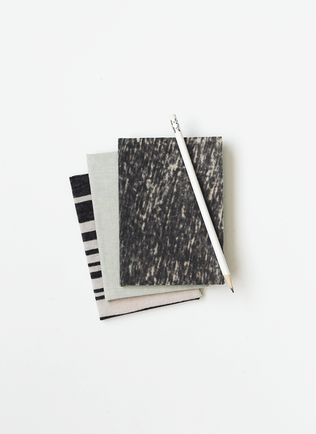 diy recycled fabric notebooks | almost makes perfect