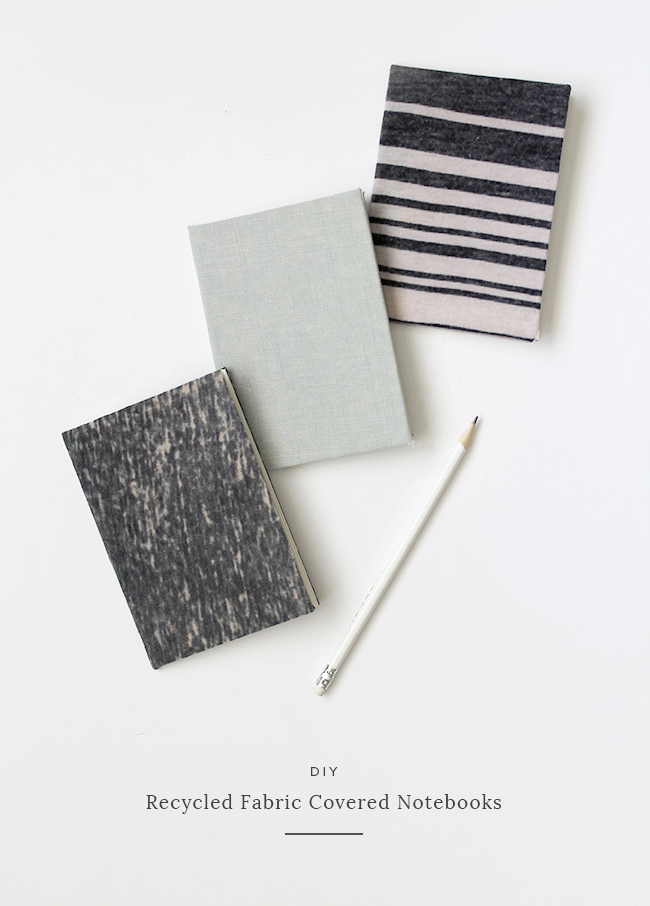 diy recycled fabric notebooks |  almost makes perfect