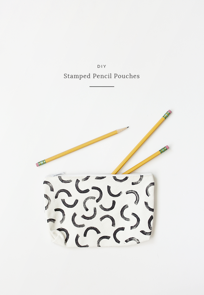 DIY stamped pencil pouches | almost makes perfect