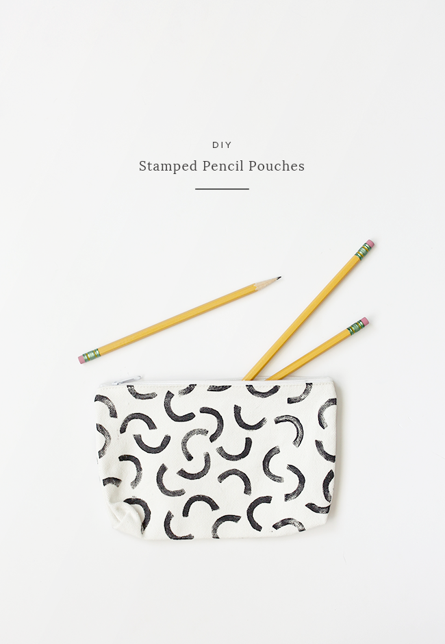 DIY stamped pencil pouches – almost makes perfect