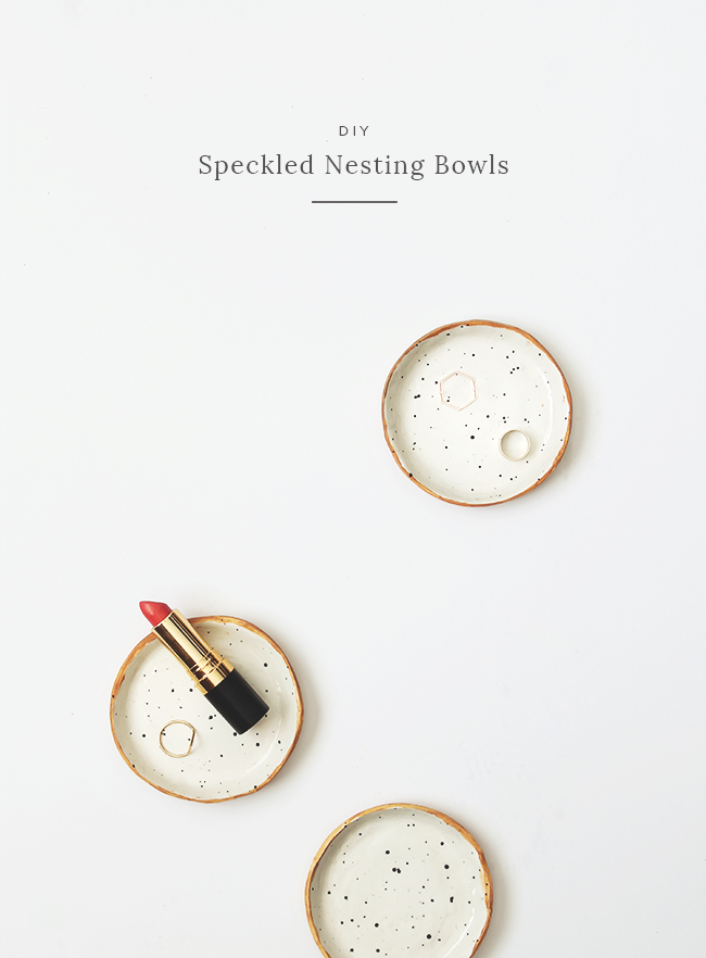 DIY speckled nesting bowls | almost makes perfect