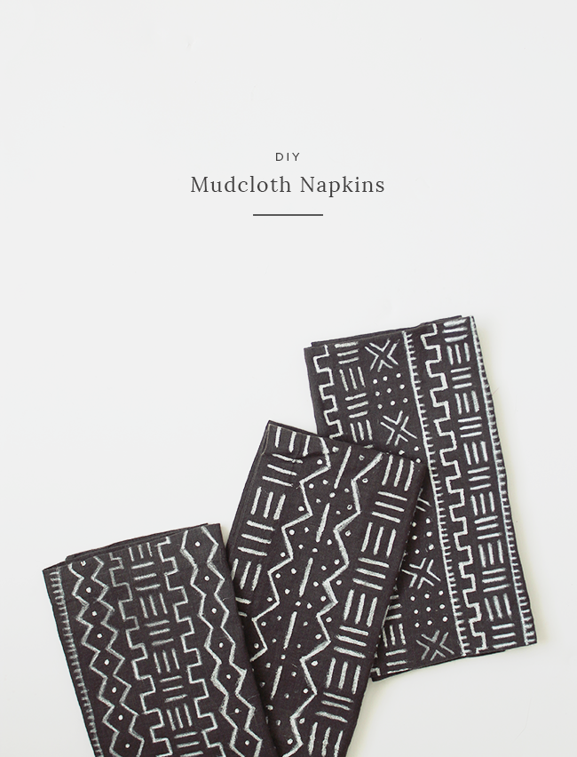 diy mud cloth napkins | almost makes perfect