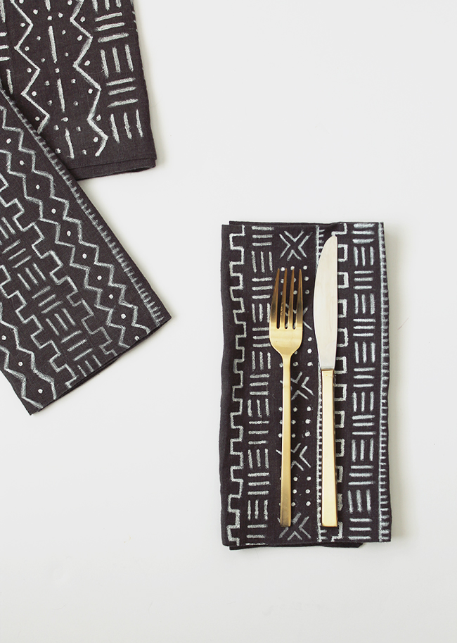 diy mudcloth napkins | almost makes perfect