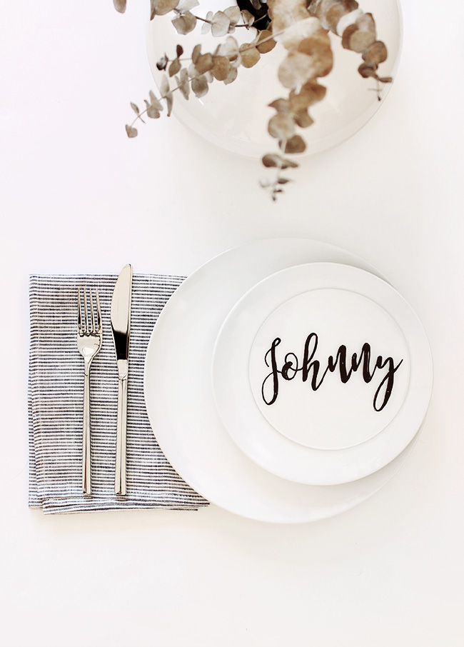 diy plexiglass placecards | almost makes perfect