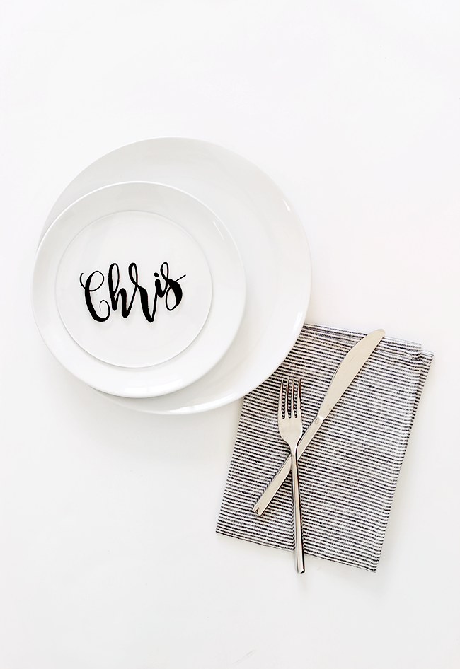 diy plexiglass placecards | almost makes perfect