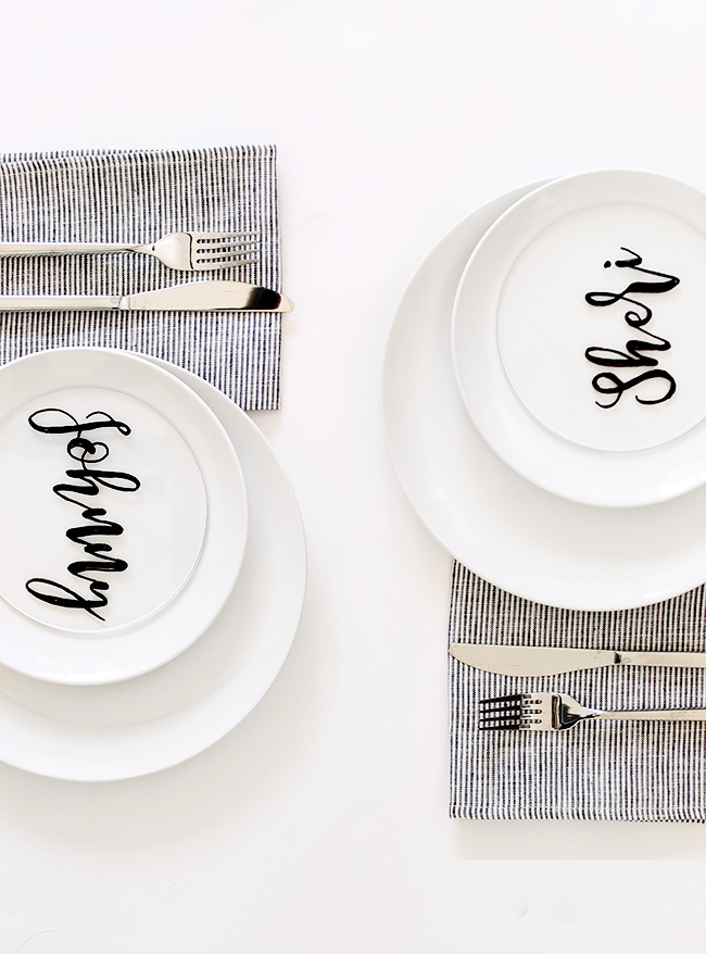 diy plexiglass placecards | almost makes perfect