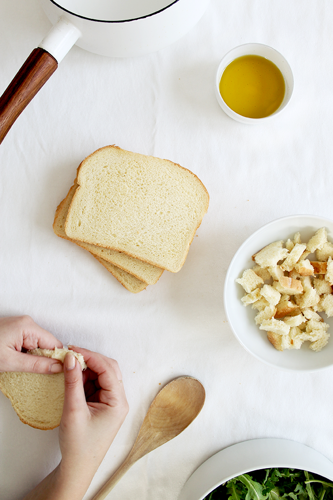 how to make homemade hand torn croutons