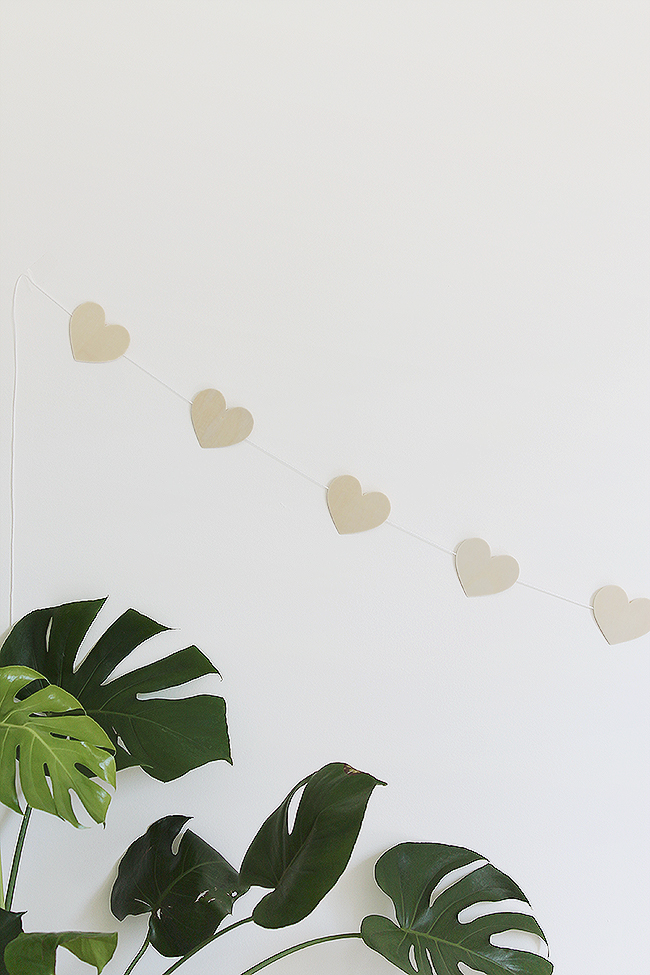 DIY wood heart garland | almost makes perfect