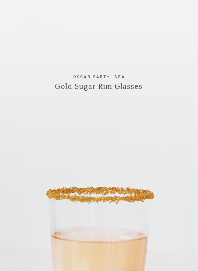 gold sugar rim glasses | almost makes perfect