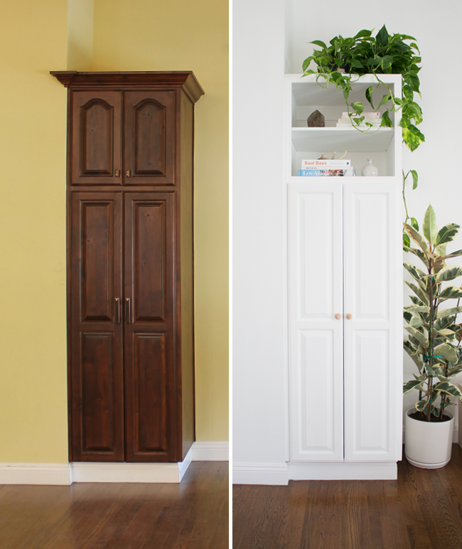 our built in cabinet before and after | almost makes perfect