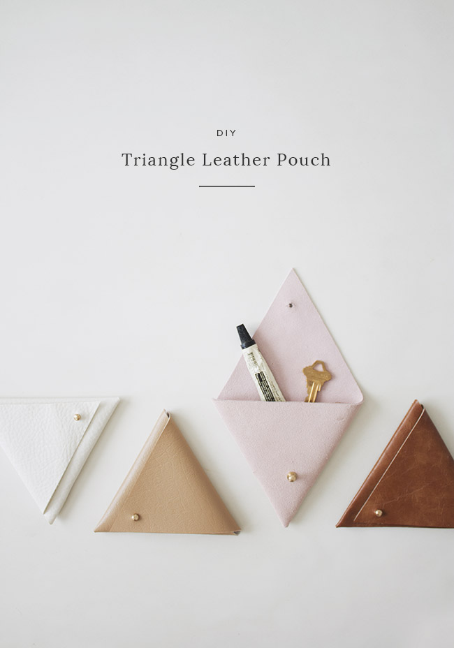 DIY triangle leather pouch – almost makes perfect