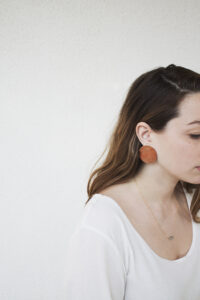 DIY copper circle earrings