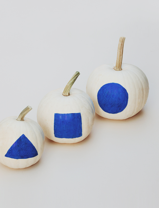 DIY minimal shape pumpkins | almost makes perfect