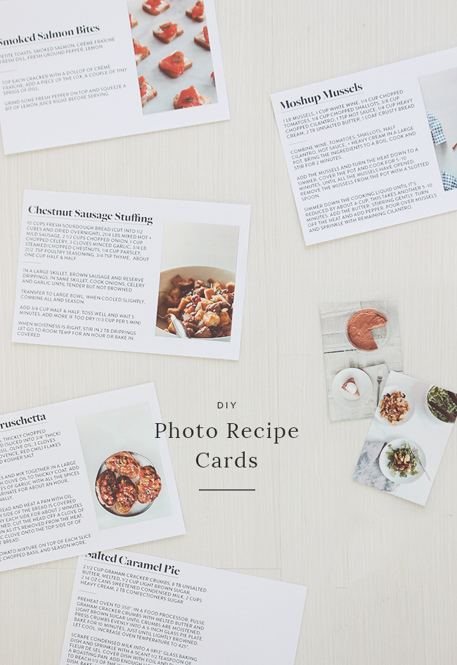 DIY photo recipe cards – almost makes perfect