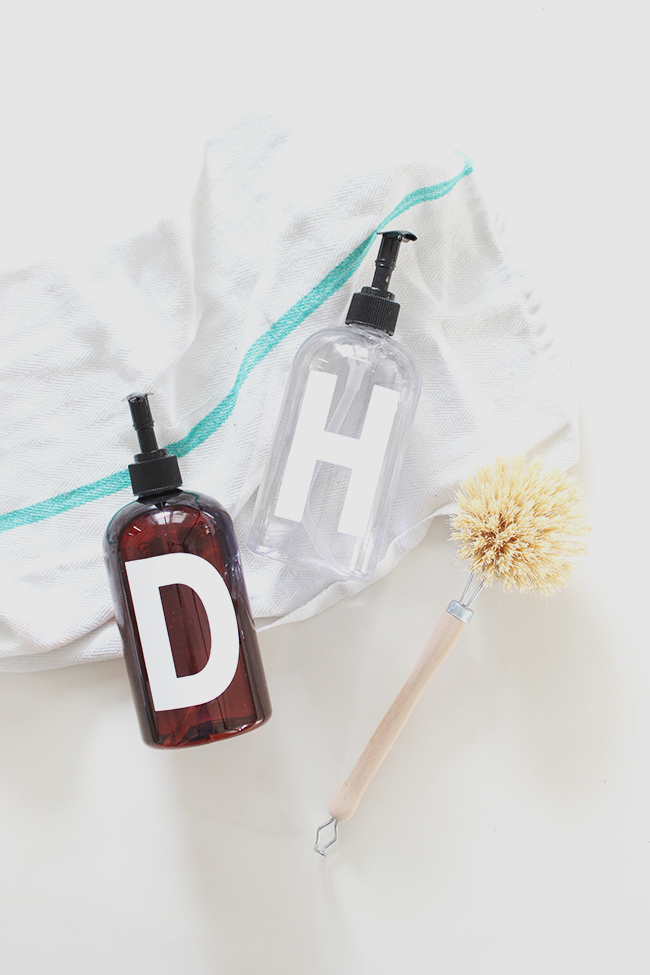 DIY minimal soap bottles – almost makes perfect