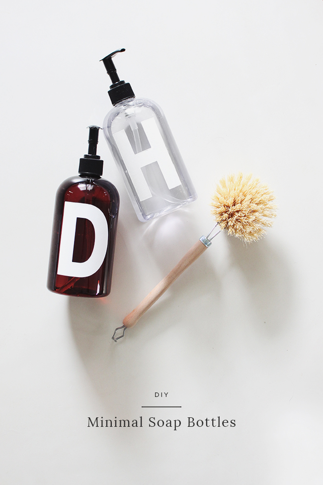 DIY minimal soap bottles | almost makes perfect