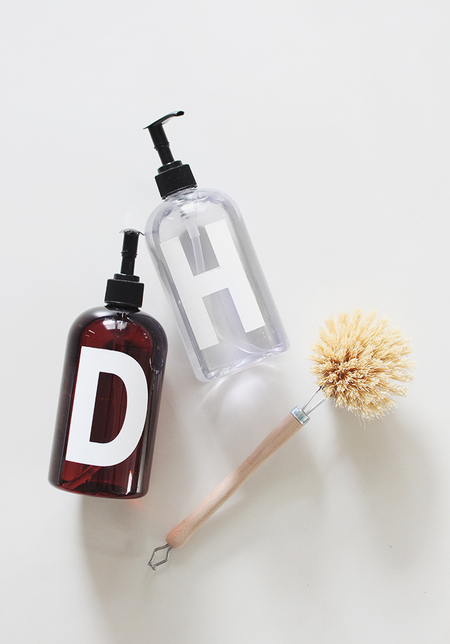 DIY minimal soap bottles | almost makes perfect