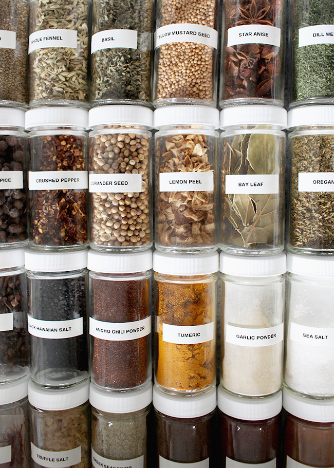 Spice Drawer Organization & Spice Jar Labels