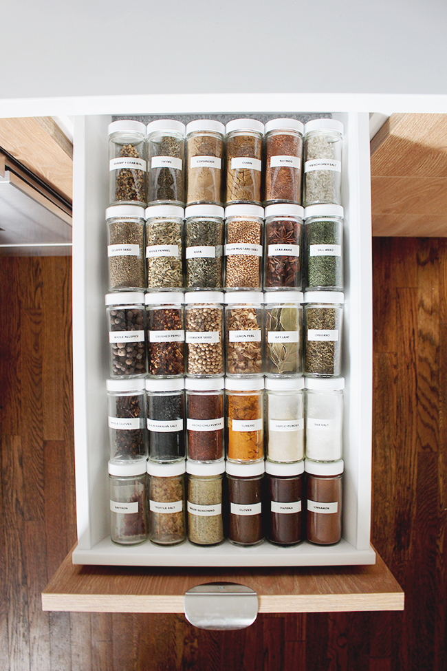 organized spice drawer | almost makes perfect