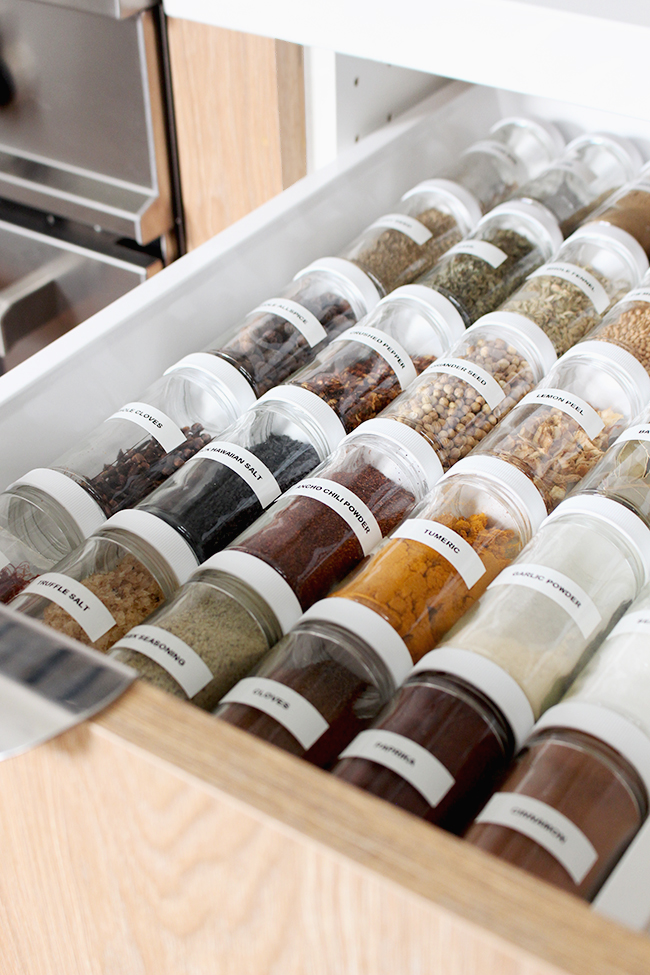 Organized Spice Drawer