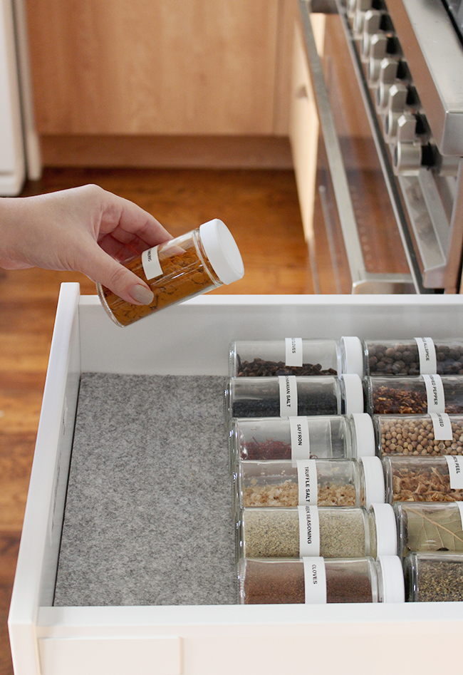 Organize Your Spices with This Simple Spice Drawer Rack - Down Bliss Lane