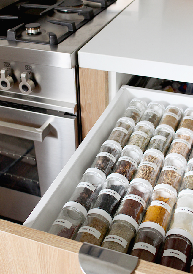 Spice Drawer Organization