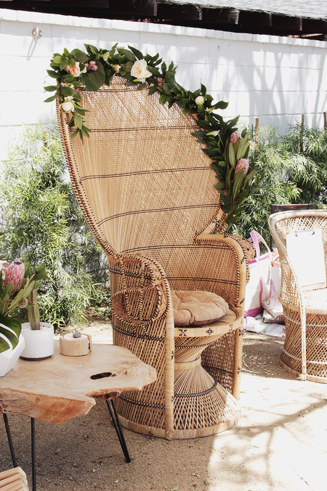 Wicker baby best sale shower chair