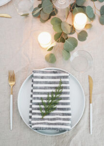 simple natural holiday table
