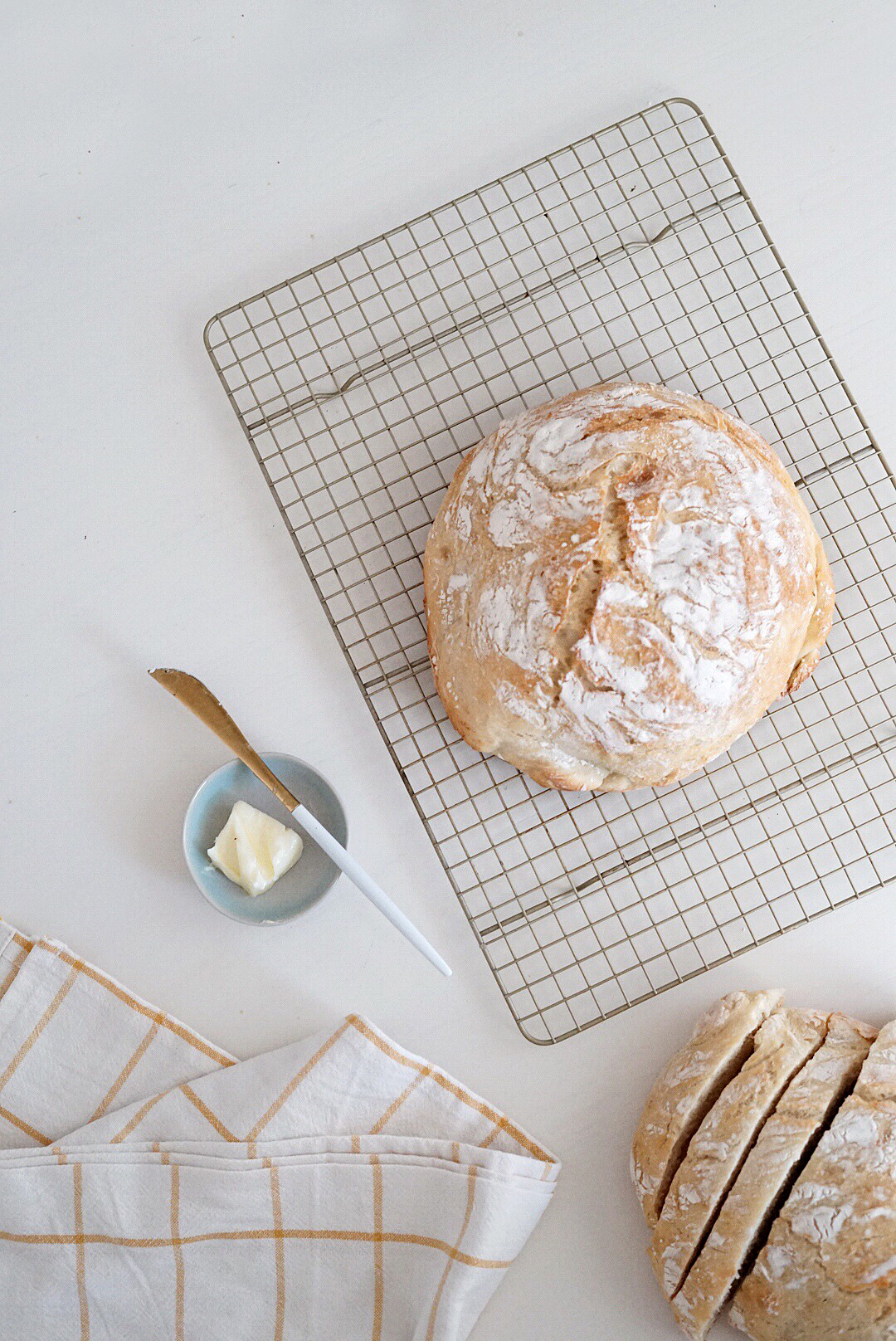 Dutch Oven No Knead Bread (with perfect crusty crust!) - Bowl of