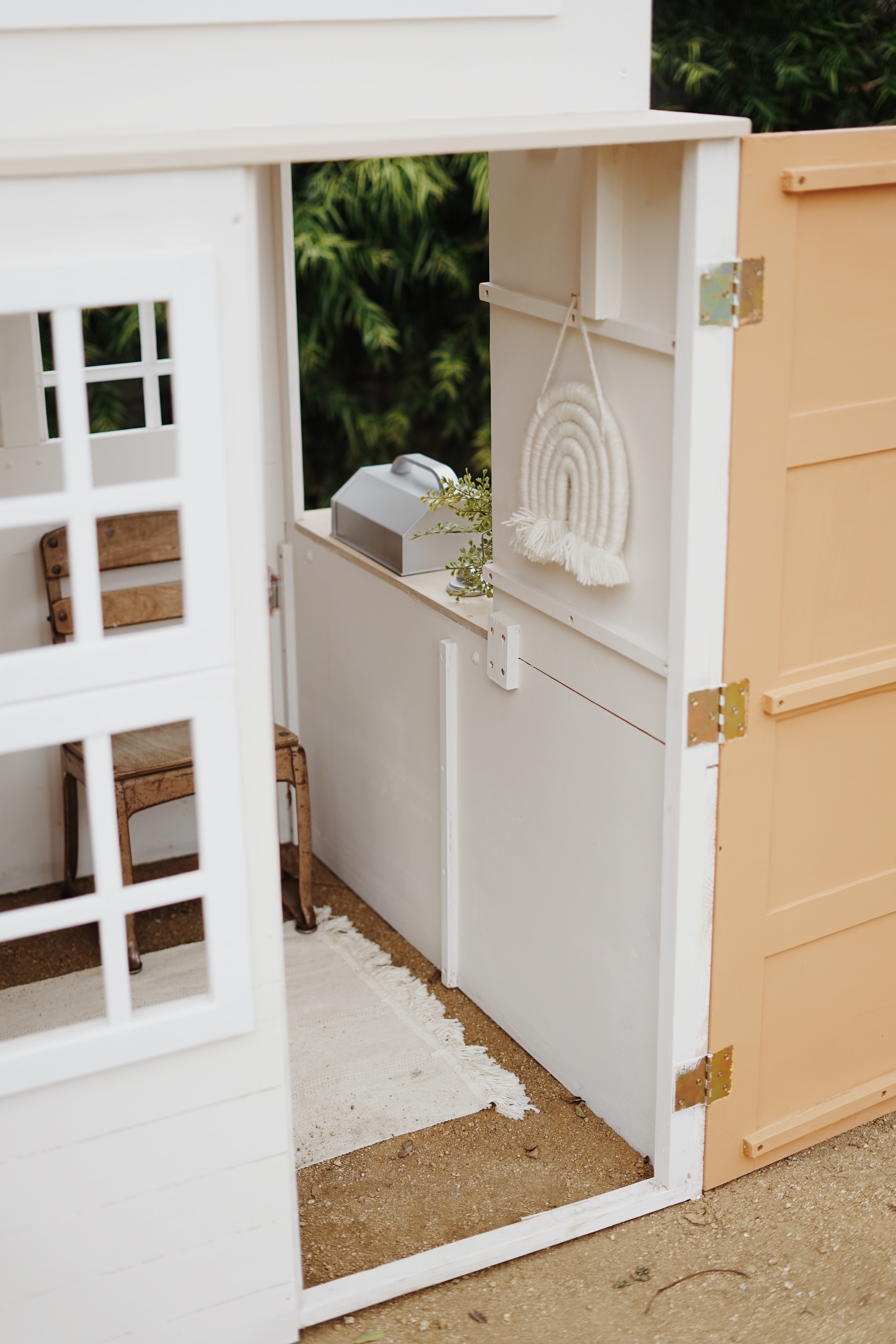 painted wooden playhouse