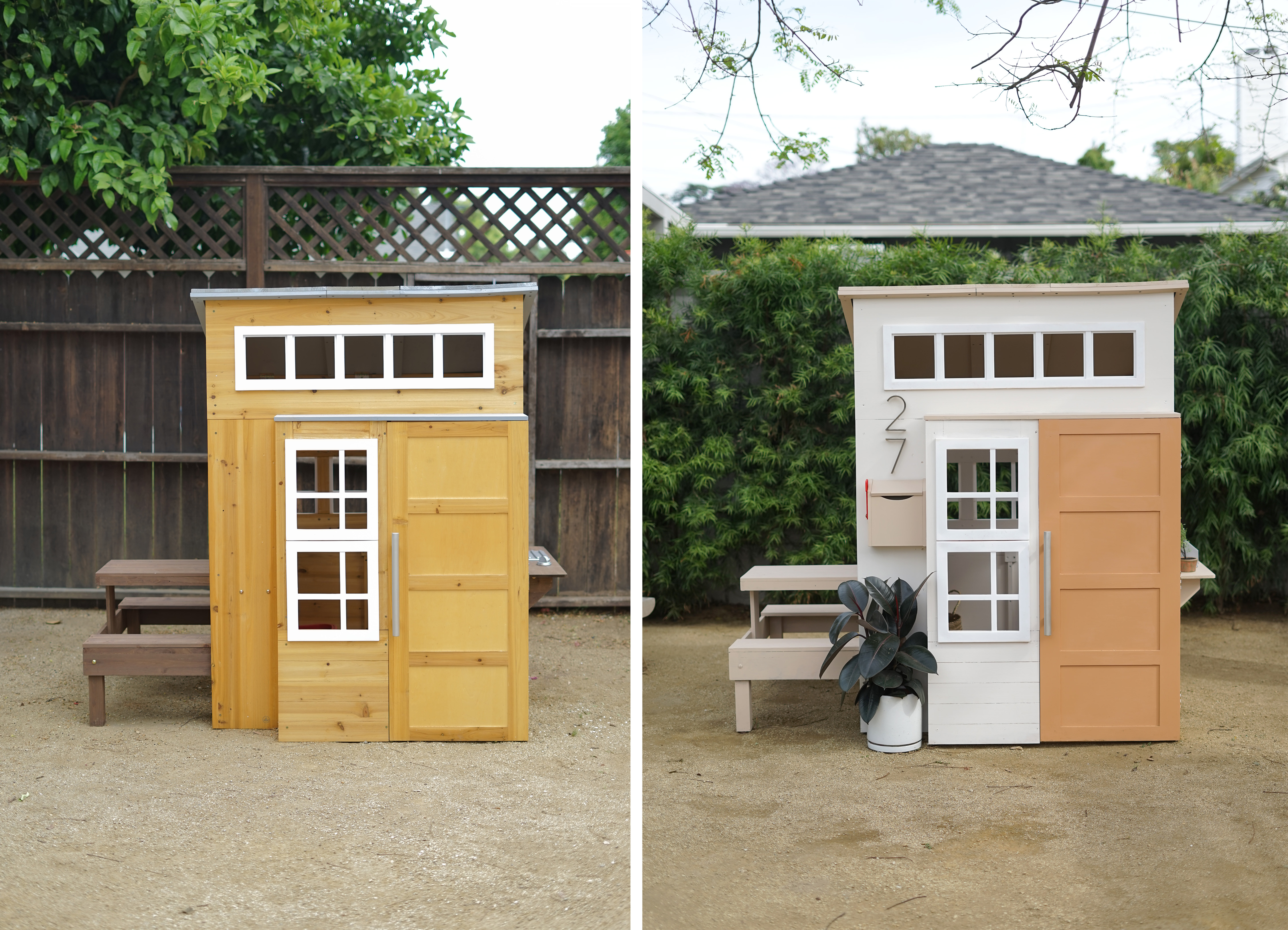 painted wooden playhouse