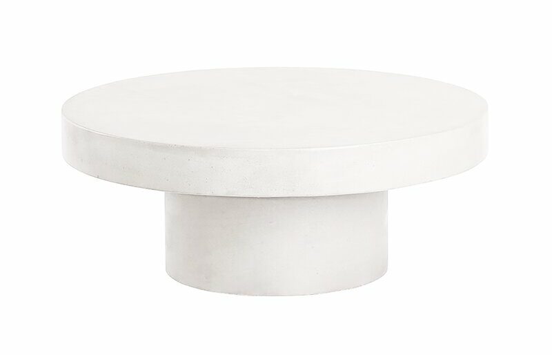 Drum coffee deals table white