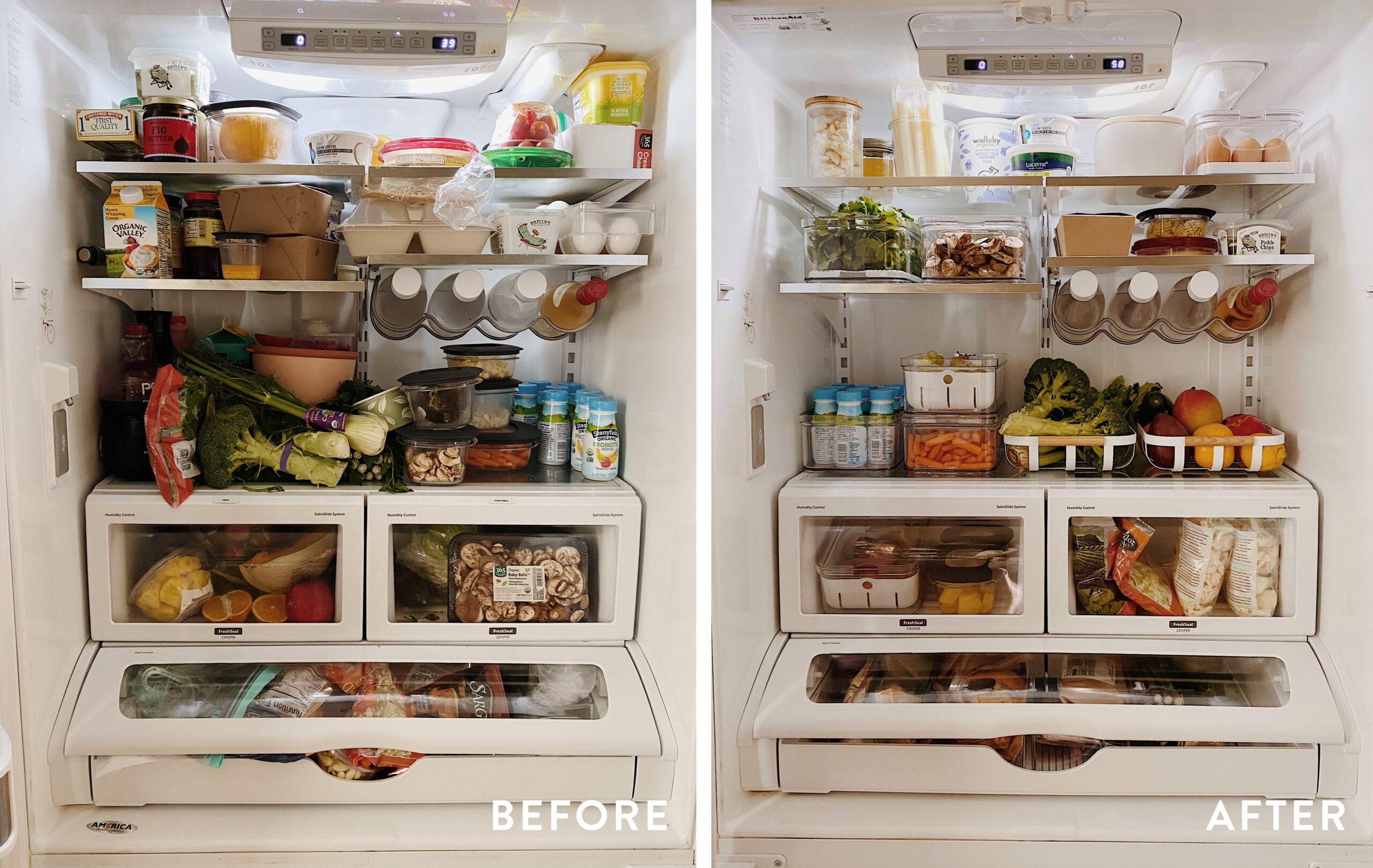 Before and After Refrigerator Makeover