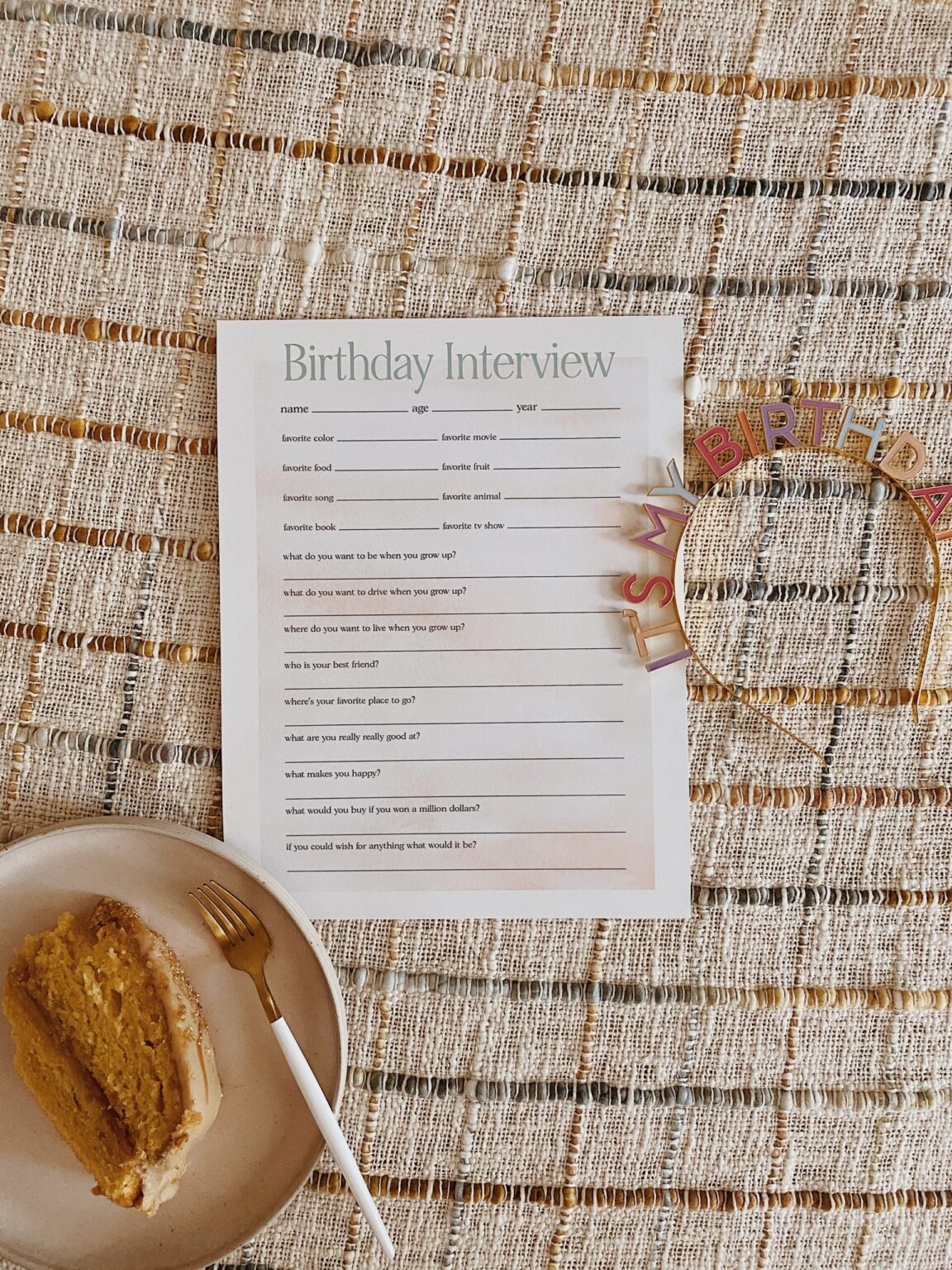 printable birthday interview questions – almost makes perfect