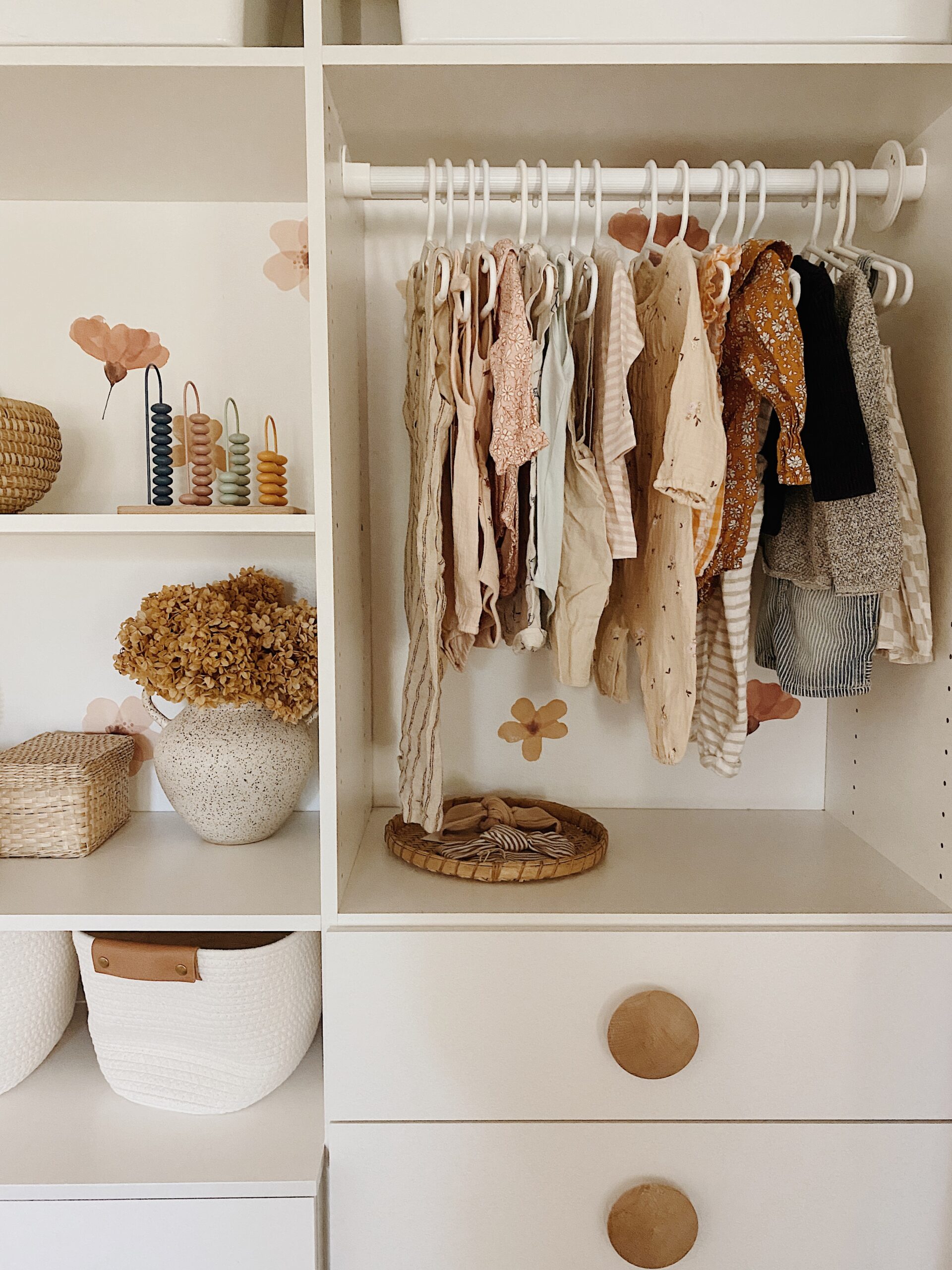 Our cute, organized nursery closet makeover - Shoe Makes New